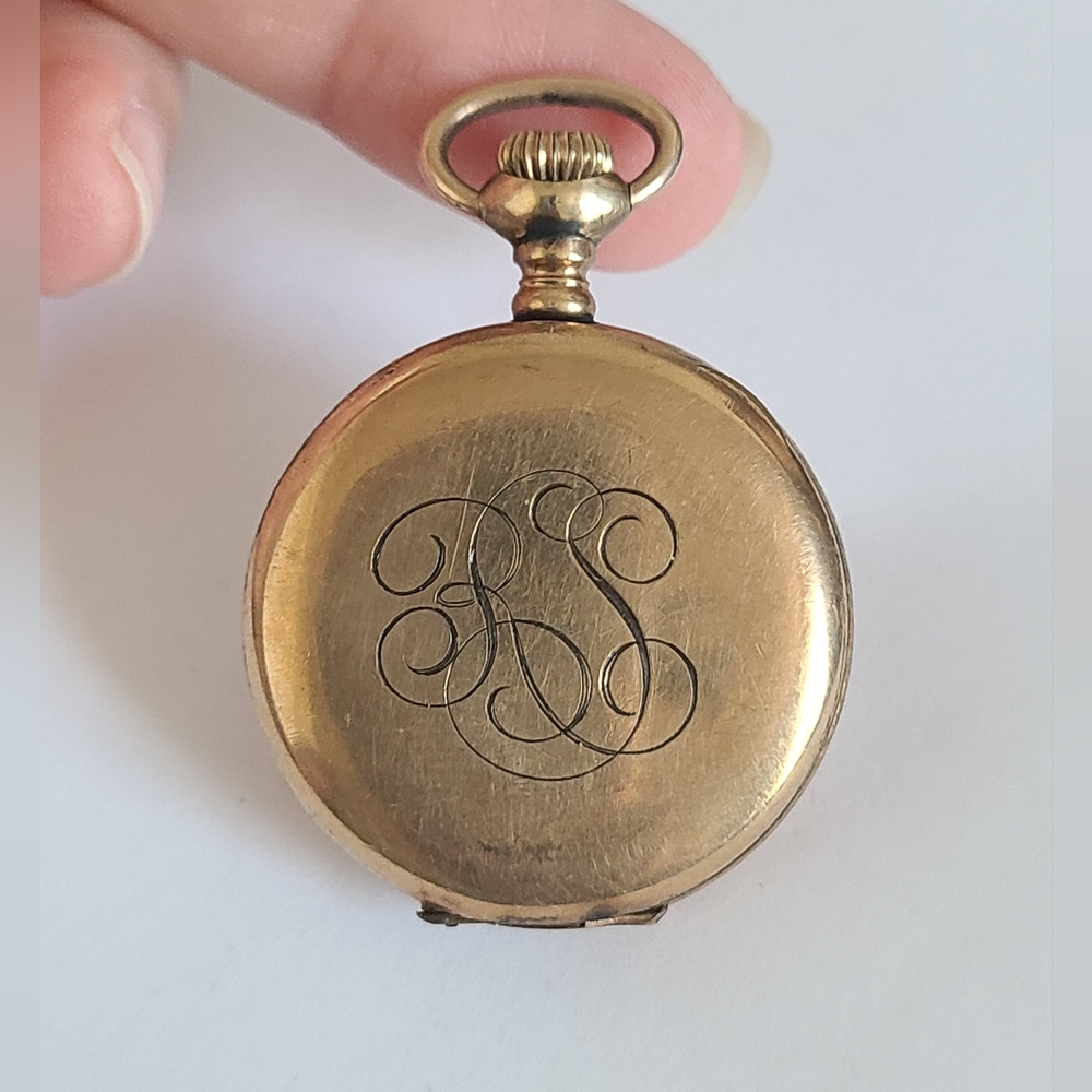 Vintage Small Gold Filled Stock and Bickle Toronto Canadian Antique Pocket Watch - Picture 3 of 8